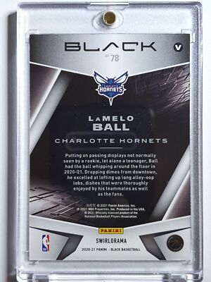 2020 Black LaMelo Ball Rookie #78 Variation SWIRLORAMA /49 Prizm
