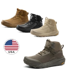 Men Military Tactical Work Boots Waterproof Motorcycle Combat Arch Support Boots
