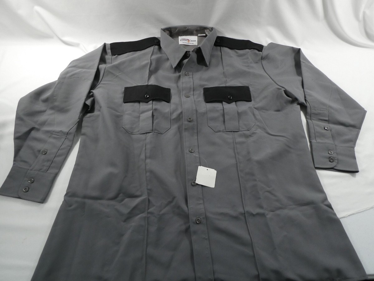 FLYING CROSS 33W7881 MENS COMMAND 100%POLYESTER LONG SLEEVE ZIPPER SHIRT  TONE