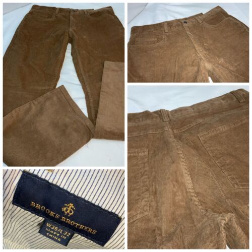 Brooks Brothers Corduroy Patchwork Pants Mens 38x32 Clark Fit NWT