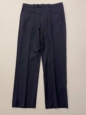 Aristo 18 36 x 32 Stirling Dark Blue Wool Flat Front Vent Cuff Golf Dress Pants
