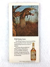 WILD TURKEY Vintage 1977 PRINT AD Whiskey Bourbon Lore Out-Run Galloping Horse