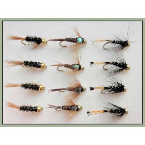 Diawl Bach Nymphs 6 X Blue Diawl Bach Trout Flies Choice Of