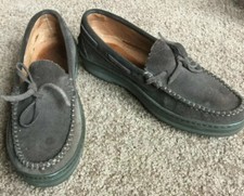 Eddie Bauer Women s Suede Moccasin Loafers 8M Brown Driving Shoes - Read VTG 90s