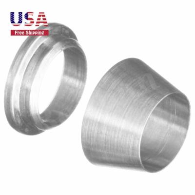 304 Stainless Steel 1/2'' Tube OD Double Ferrule Ring Tubing Fitting（Pack of 10)