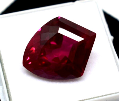 14.20 Ct Beautiful Dark Red Ruby Fancy Cut Certified Gemstone Size 18x14x7 mm