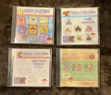  73- Dakota Collectibles Embroidery CD Lot Of 4 Quilt  Cross-stitch Designs 