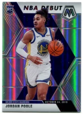 2019-20 Mosaic #261 Jordan Poole Silver Prizm Rookie Card Golden State Warriors 