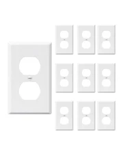 DEWENWILS 10-Pack Metal Wall Plate Cover Electrical Outlet Cover Plates Texture
