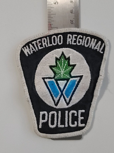 Waterloo Regional Police Take-off Shoulder Patch Previously Folded
