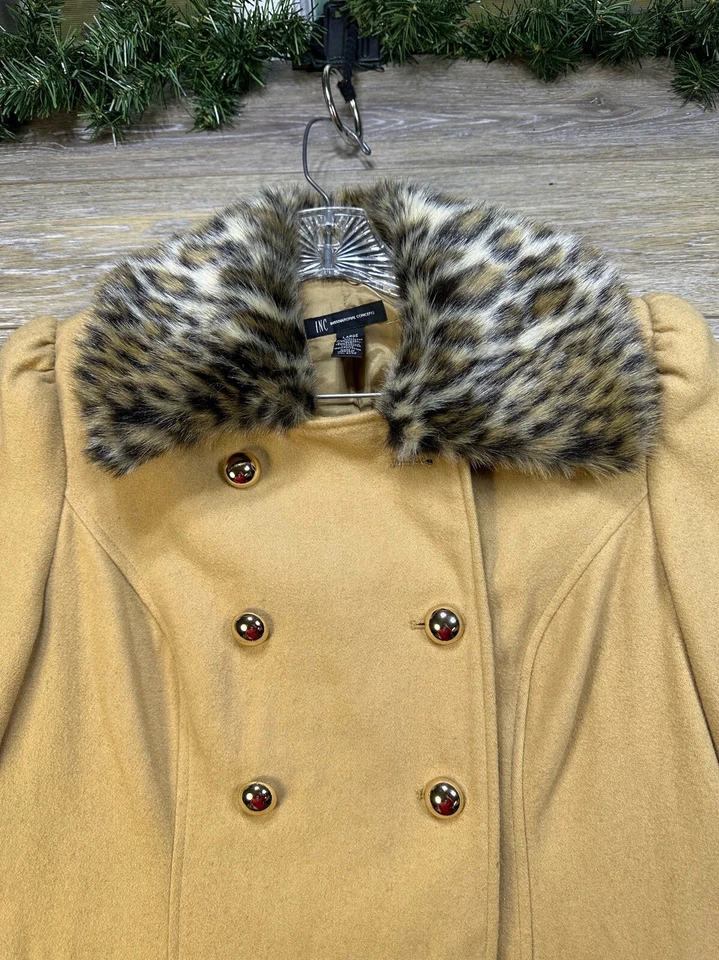 Abrigo INTERNATIONAL CONCEPT Piel Sintética Guisante Talla Grande Mujer’s Chaqueta Tostada Leopardo Foto 2 de 4
