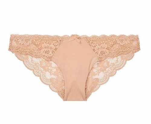 Pantillas Victorias Secret Dream Angels Superblando Encaje Satén Cheekini Pantias Beige XXL - Imagen 2 de 4