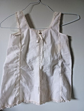 HER MAJESTY Girls Size 6x sweet lace trim WHITE poly-cotton blend undershirt