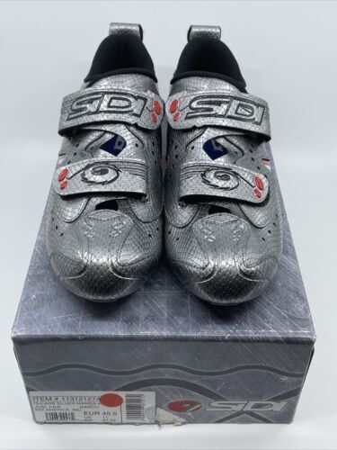 SIDI Airplus Triathlon Cycling Shoes Mens 8 EU 41 Silver SPD  display picture 1