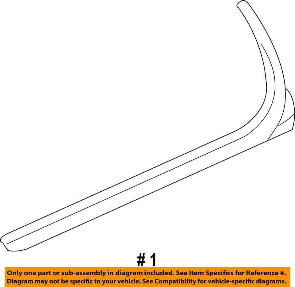 GMC YUKON DRIVERS VENTANA PUERTA TRASERA EXTERIOR NEGRO MOLDEADO 2007-2014 NUEVO 22774084 Foto 3 de 3