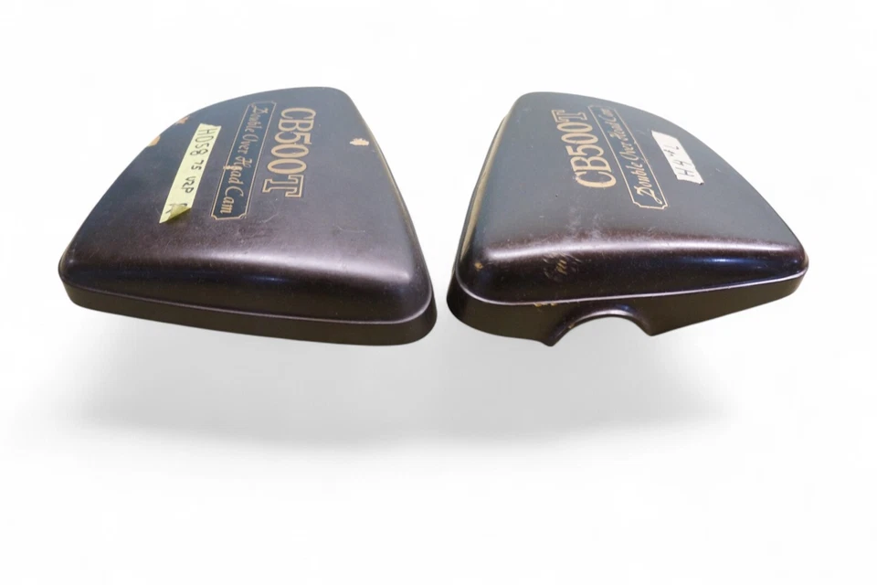 1975-76 Honda CB500T Left Right Side Cover Panel Double Over Head Hd58 *AH39 - Image 3 of 4