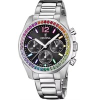 Festina Boyfriend Armbanduhr FüR Damen F20606/3 Quarz Rainbow Analog 38,1 Mm