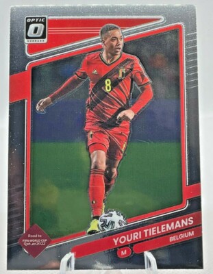 Youri Tielemans 2021-22 Donruss Optic Soccer Silver Holo Prizm Belgium World Cup