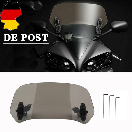 Windschild Motorrad, Universal Motorrad Windabweiser Verstellbare Clip-on Windschutzscheibe Zubehör Windschild Windschutzscheibe Verlängerung Erweiterung Spoiler Aufsatz Für Motorrad, Tawny