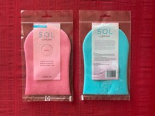 Lot of 2 SOL by Jergens Sunless Tanning Body Applicator Reusable Hand Mitts