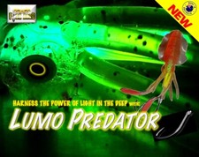 Squid Jig, Deep Sea Jigging Lure, Illuminated Glow, Free Postage - Ready to fish