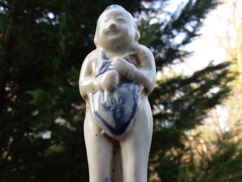 Antique Chinese Porcelain Figurine Ceramic Old Statue - Picture 3 of 10