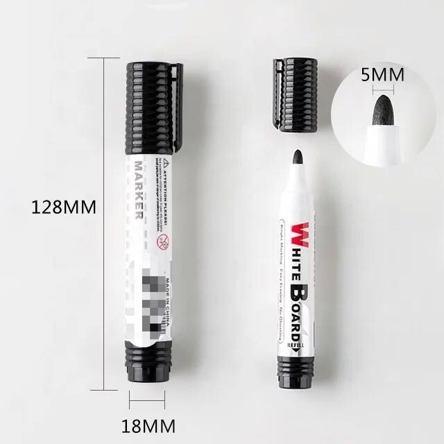 QUEEN STAR 12pcs-Dry Erase -White Board Marker pen- black