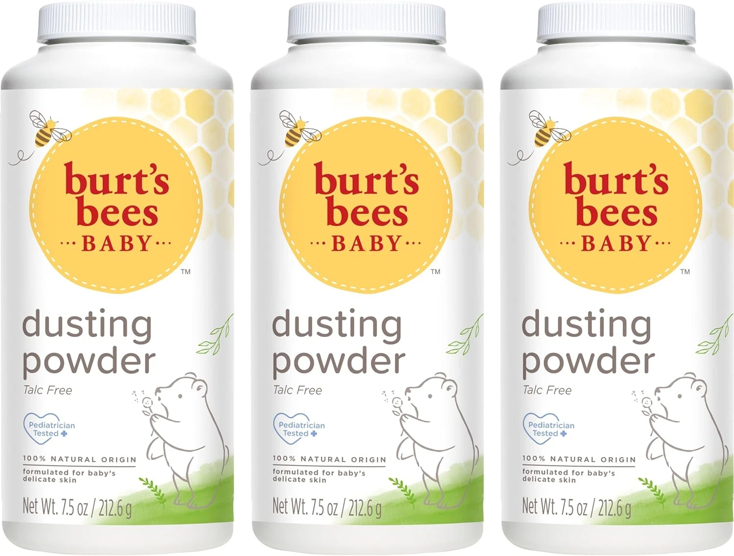 Baby Dusting Powder, 100% Natural Origin, Talc-Free, Pediatrician Tested, 7.5 Ou