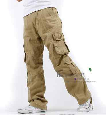 NUOVA Moda Loose Fit Casual Cargo Tuta BAGGY PANTS PANTALONI UOMO TAGLIE  FORTI | eBay