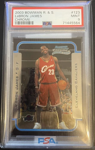 2003 Bowman Chrome LeBRON JAMES Rookie Card #123 PSA 9 GOAT