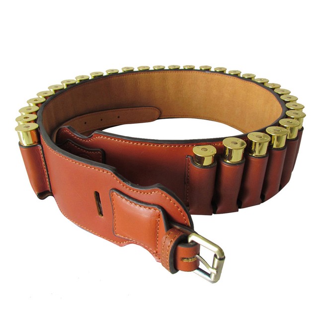 410 Guage Shotgun Shell BANDOLIER BANDOLERO Ammo Belt of Black Cowhide