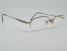 Marchon Tres Jolie 118 Champaign Silver Half Rime Eyeglasses Frame 47-17-130