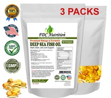 Fish Oil Omega 3 DHA/EPA 180 Softgels FRESH SHIPPING Pharmaceutical Grade