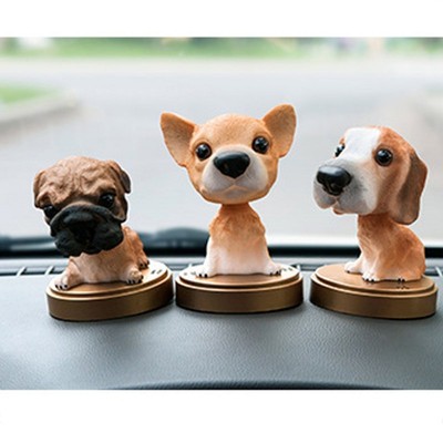 Bobble Head Dog Perfume Ornament Car Dashboard Decor Nodding Doll ...