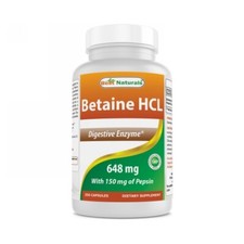 Betaine Hcl 648 MG 250 Caps by Best Naturals