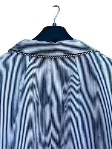 TALBOTS Aberdeen Blazer Sz 22W Piped White Navy Stripes Nautical Jacket Preppy - Picture 11 of 23