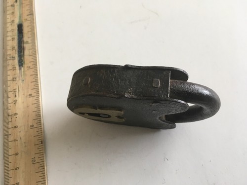 Vintage Antique Heart Shaped Padlock - Great Patina, No Key - Picture 6 of 11