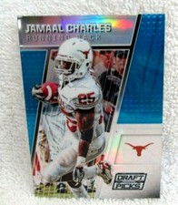 JAMAAL CHARLES 2016 PANINI PRIZM DRAFT PICKS BLUE REFRACTOR CARD#44!CHIEFS RB