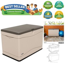 60103 Deck Storage Box, 80 Gallon, Desert Sand/Brown