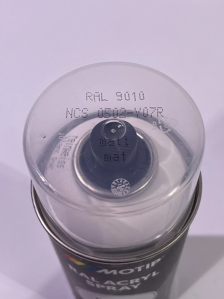 MOTIP RAL 9010 Reinweiss Matt Industrielack Spray Acryl 400ml 07165 Lack - Bild 2 von 4