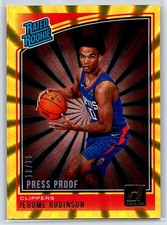2018-19 Donruss #152 Jerome Robinson Press Proof Gold Laser 10 /10 Rookie RC