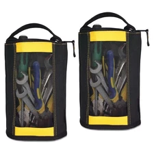 Canvas Zipper Tool Pouch Zipper Bag -Fastener bag with Mesh Window and Hangin...