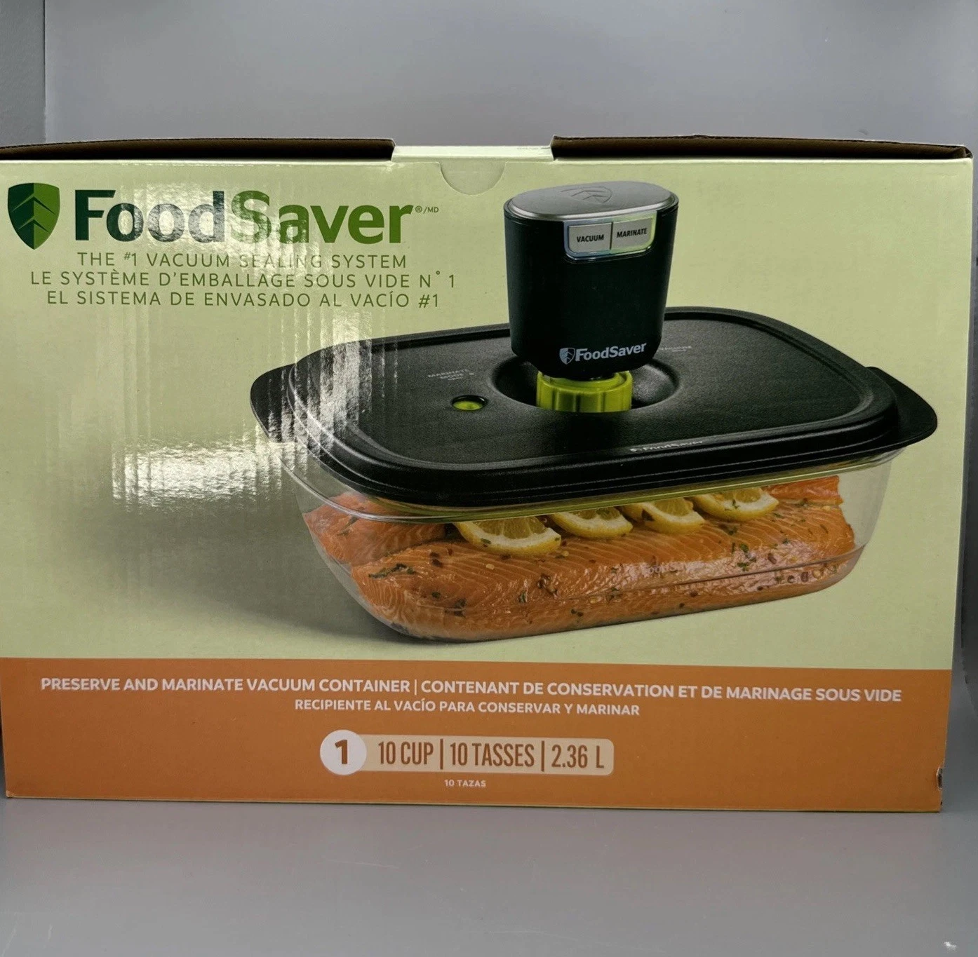 FoodSaver Vacuum Packed Container New In Box 10 Cup Marinate