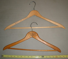 Vintage Wood Wooden Plastic Clothes Hangers Advertising Lot of 14
