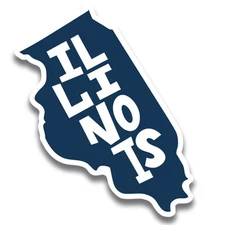 Magnet Me Up Illinois State Car Magnet Decal, 3.3x6" US State Shape Travel Gift