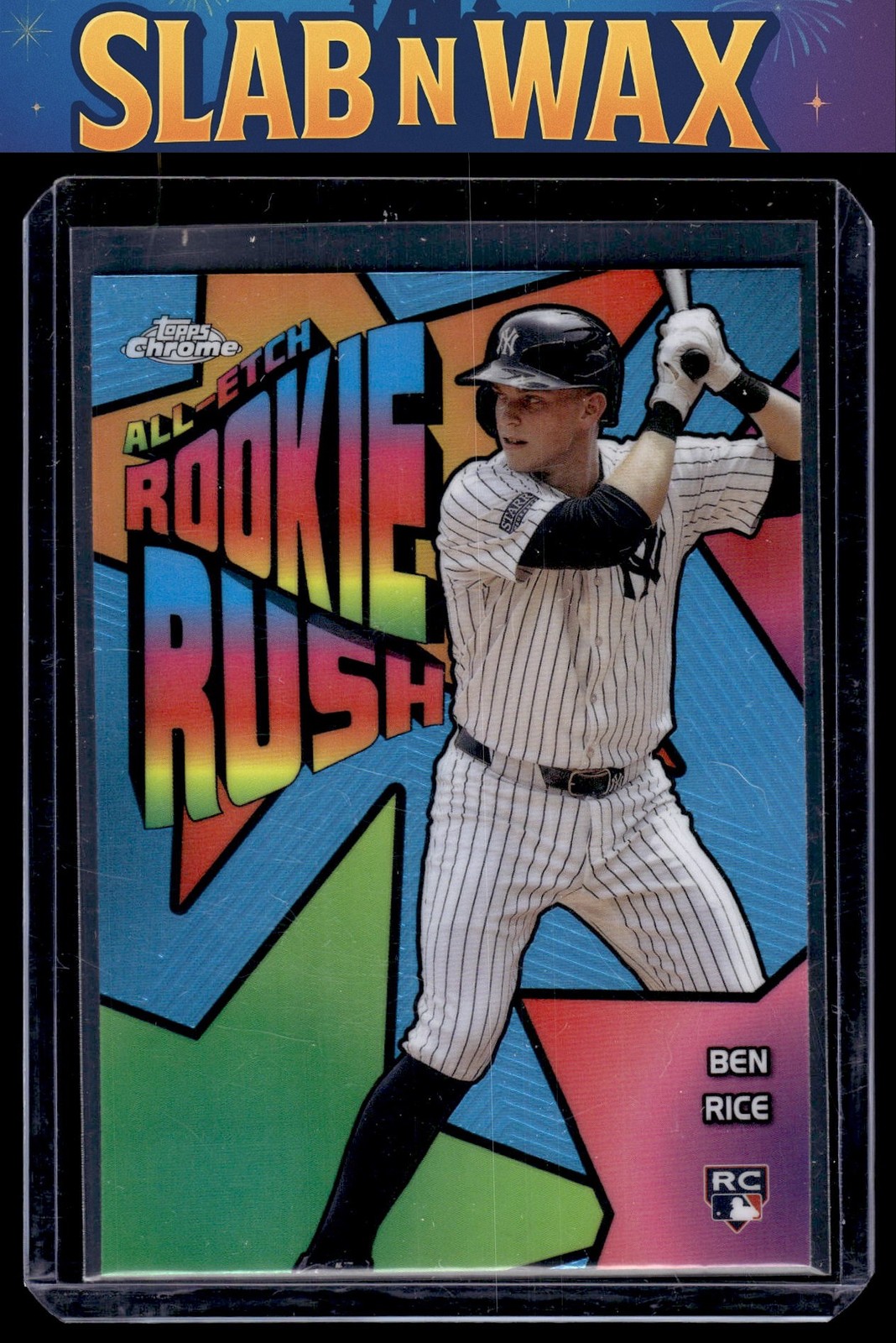 2025 Topps Chrome Ben Rice #CERR-16 Yankees Chrome All-Etch Rookie Rush