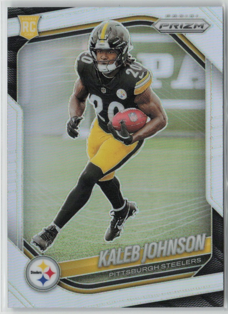 Kaleb Johnson RC 2025 Panini Prizm Silver Pittsburgh Steelers #375