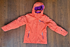 Spyder Ski Boys Girls Kids Size 14 Orange Very Warm Winter Jacket Parka Zip Hood