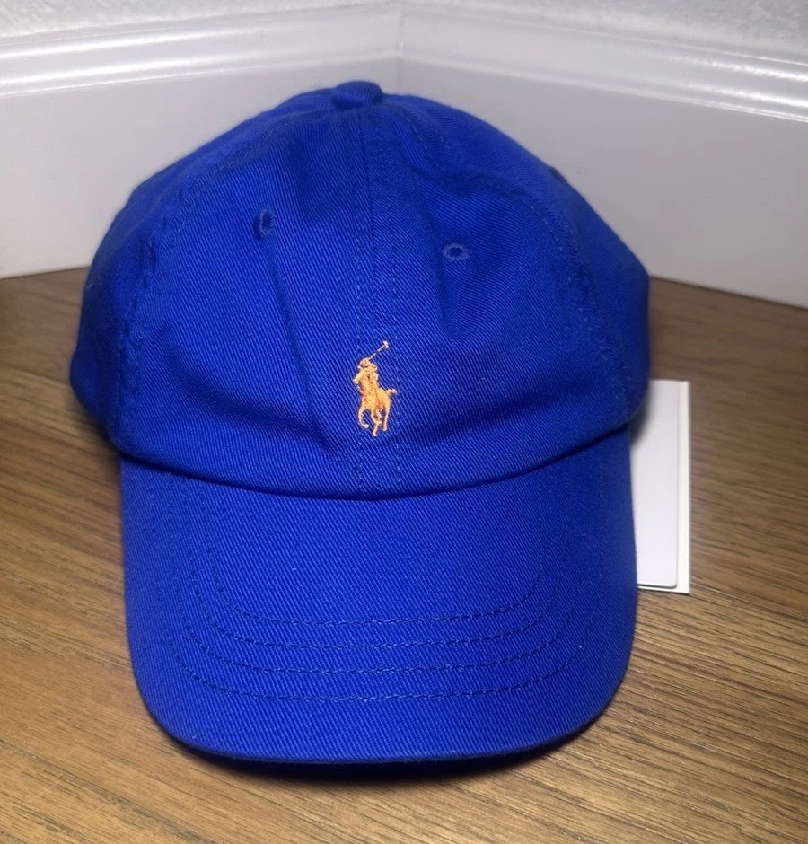 Ralph Lauren Toddler Hat Cap 12M-24M Royal Blue Orange Pony Cotton Elastic Band
Opens in a new windo