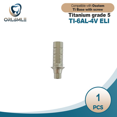 1 pcs Ti-base Abutment CAD/CAM ti base fit to Osstem platform Mini Regular